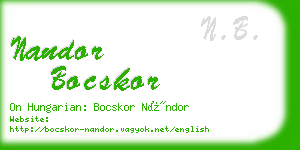 nandor bocskor business card